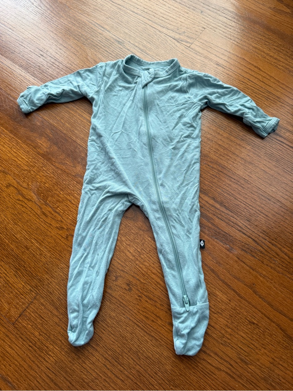 Kyte Baby Bamboo 2-Way Zipper Footie Sleeper - Sage 0-3M